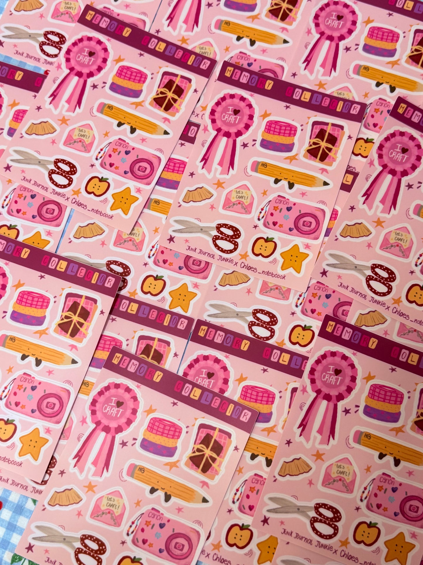 Crafty Memory Collector Sticker Sheet - Junk Journal Junkie x Chloe’s Notebook