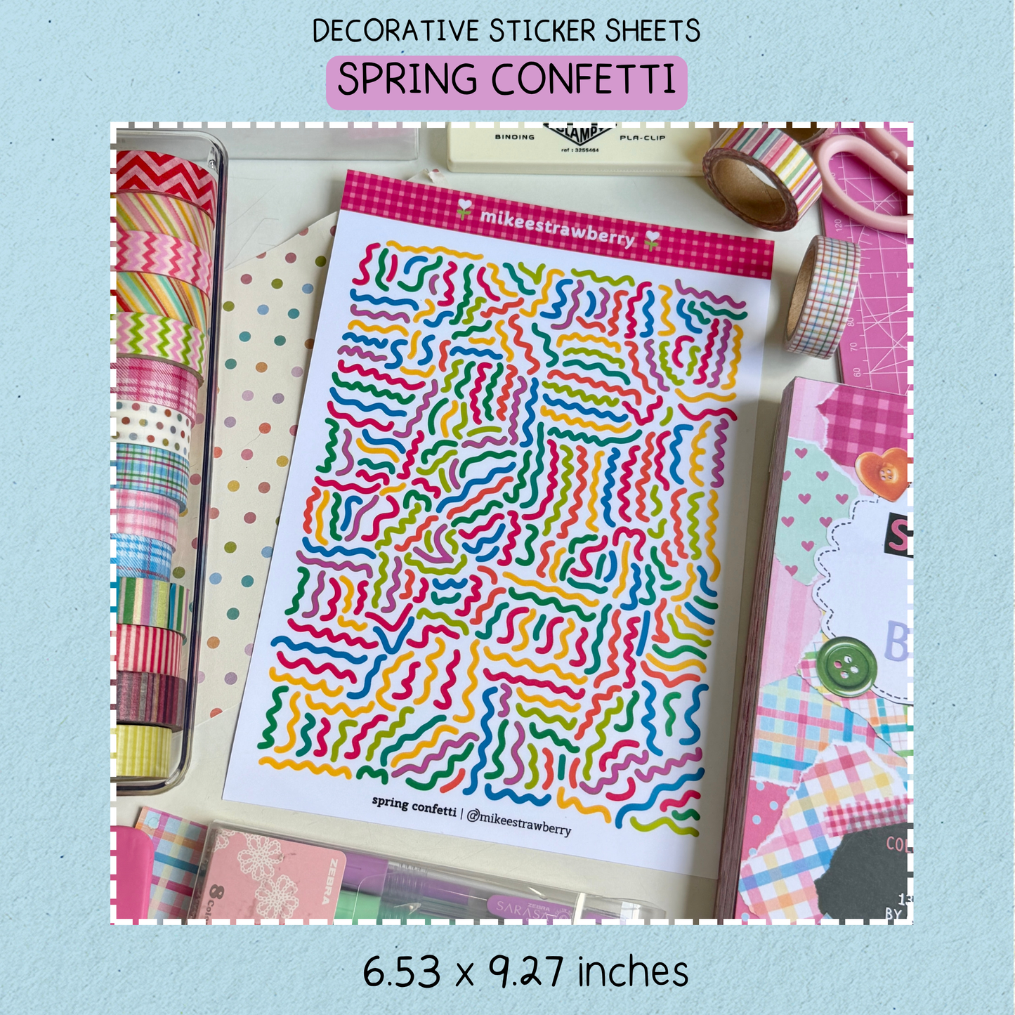 spring confetti sticker sheets| by @ mikeestrawberry (new)