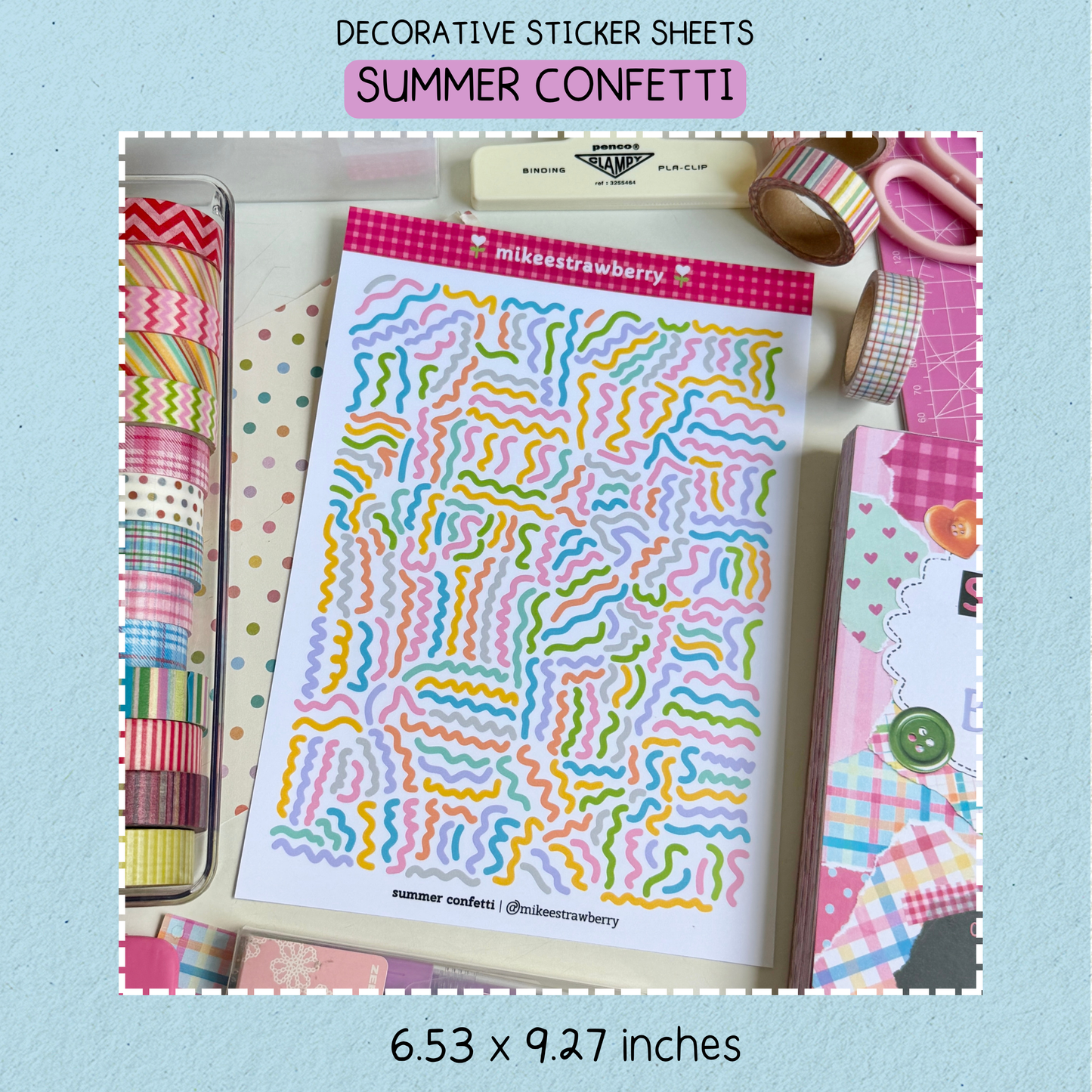 summer confetti sticker sheets| by @ mikeestrawberry (new)
