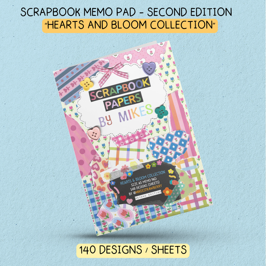 Hearts and Bloom 140 page Memo Pad by Mikeestrawberry Edition 2