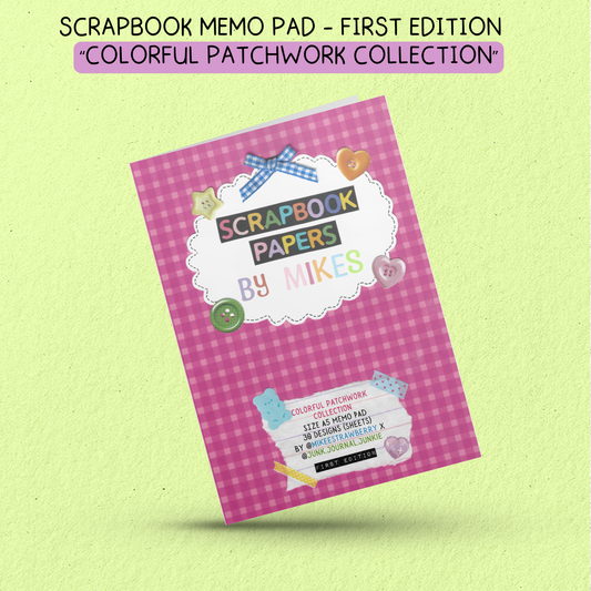 30 Scrapbook Papers by Mikes & Junk Journal Junkie (A5 Memo Pad) | First Edition