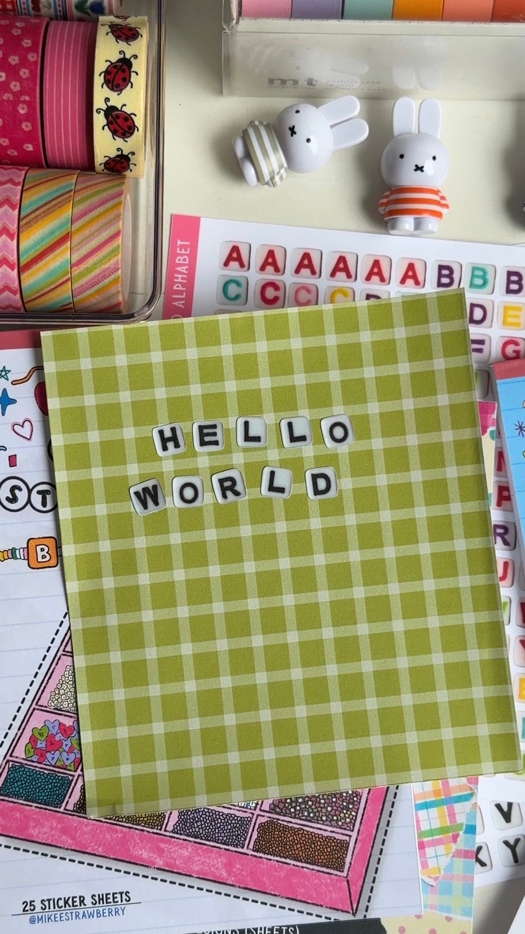 Bead Alphabet Sticker Book by Mikes - 25 sheets (new)