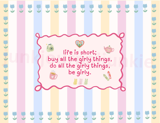 life is short - postcard