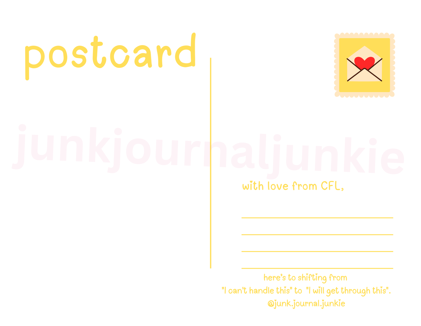 Be Afraid But Do it Anyway - Postcard