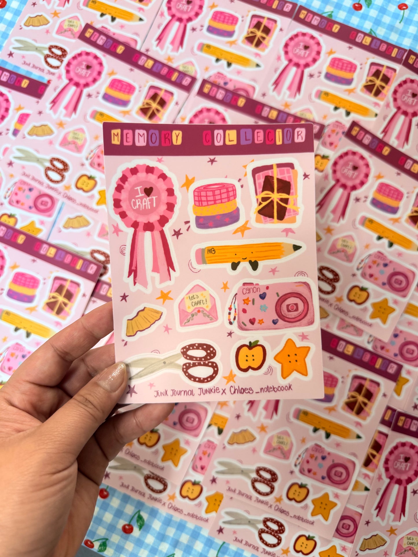 Crafty Memory Collector Sticker Sheet - Junk Journal Junkie x Chloe’s Notebook