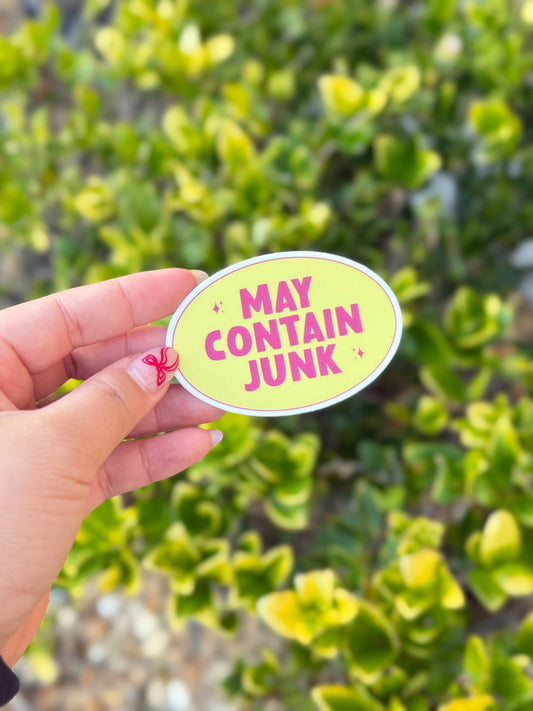 May Contain Junk - Sticker