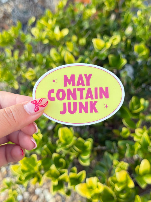 May Contain Junk - Sticker