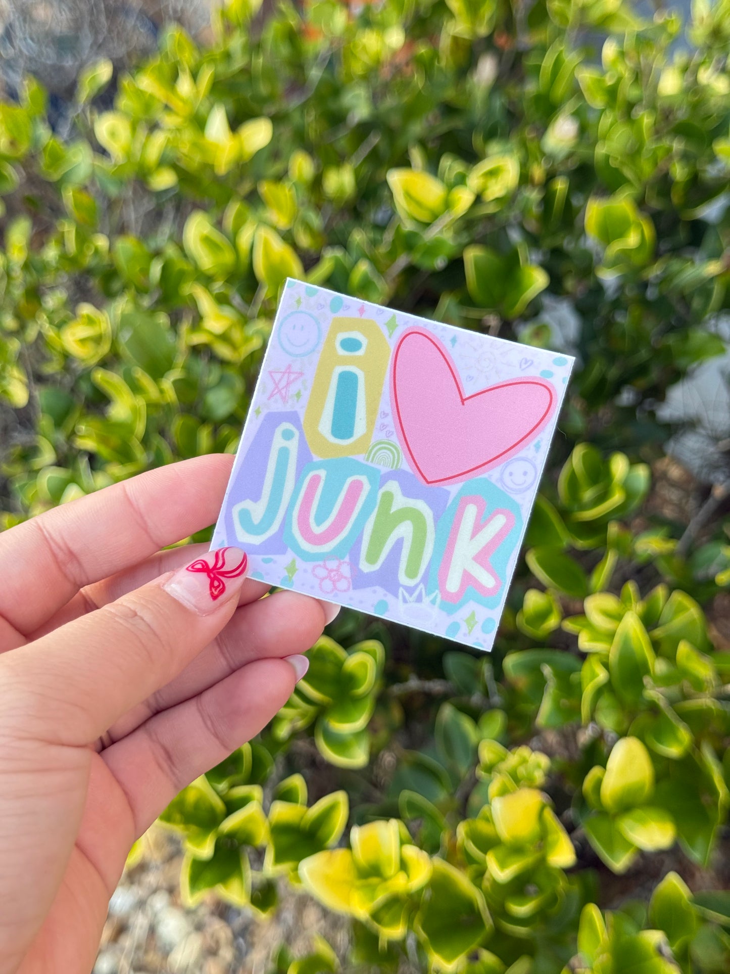 I <3 Junk Sticker - Pastel