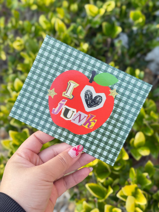 apple I <3 Junk - postcard