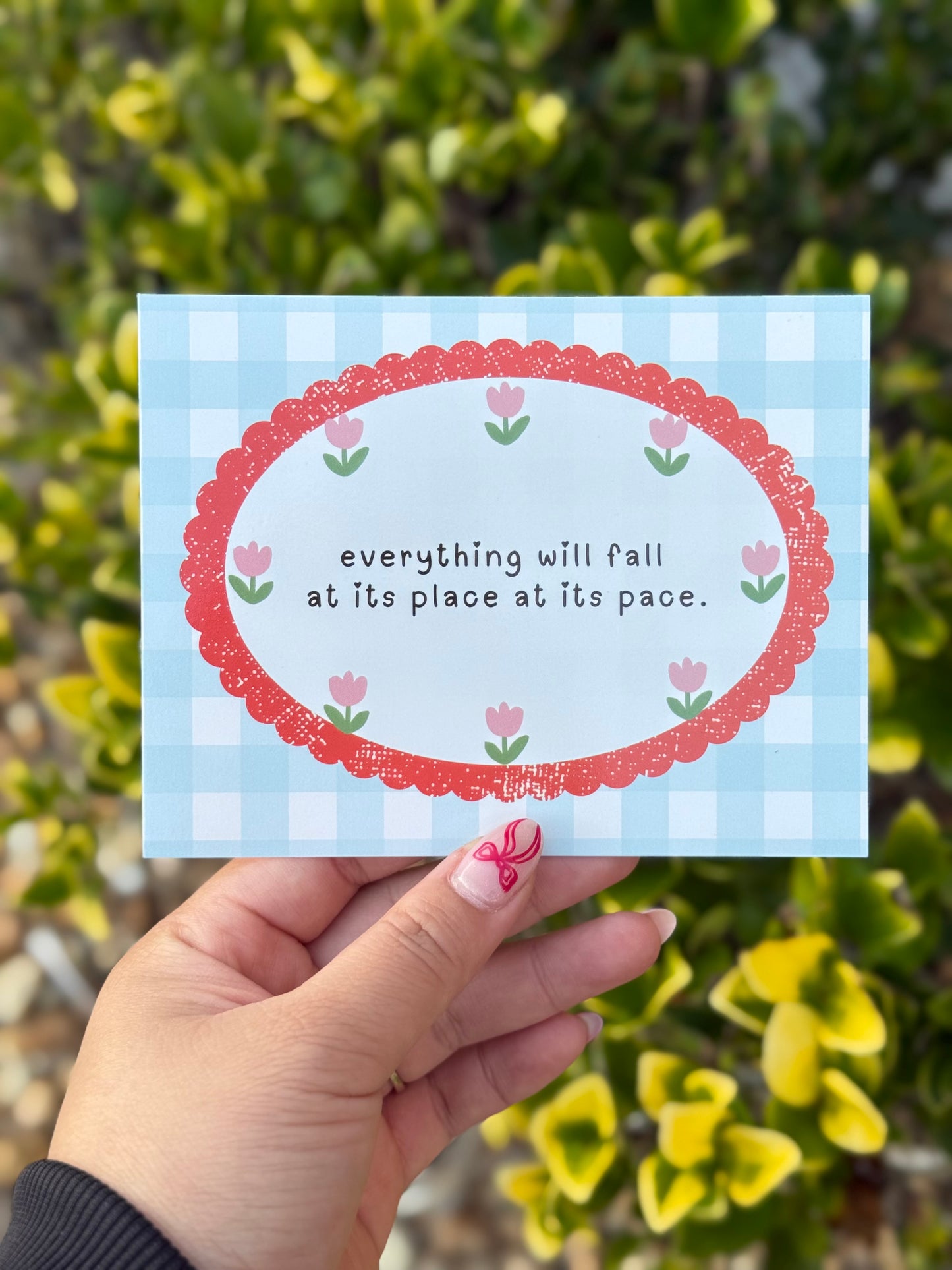 be patient - postcard