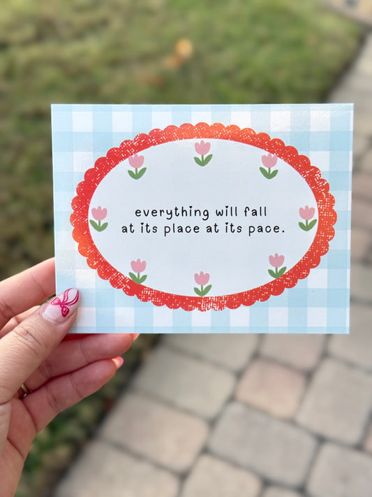 be patient - postcard